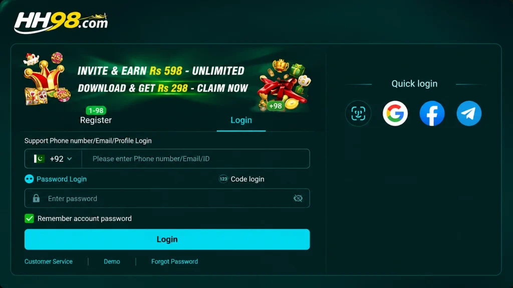 HH98 Game Login
