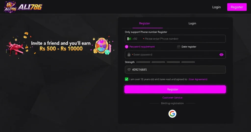 Ali786 Game Login